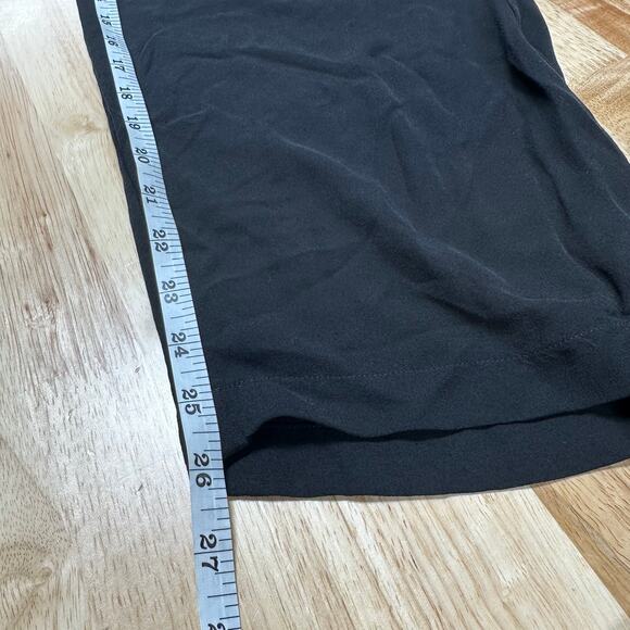 Eileen Fisher NWOT 100% Silk Straight Leg Ankle Pants Black Size M Elastic Waist - Picture 7 of 7